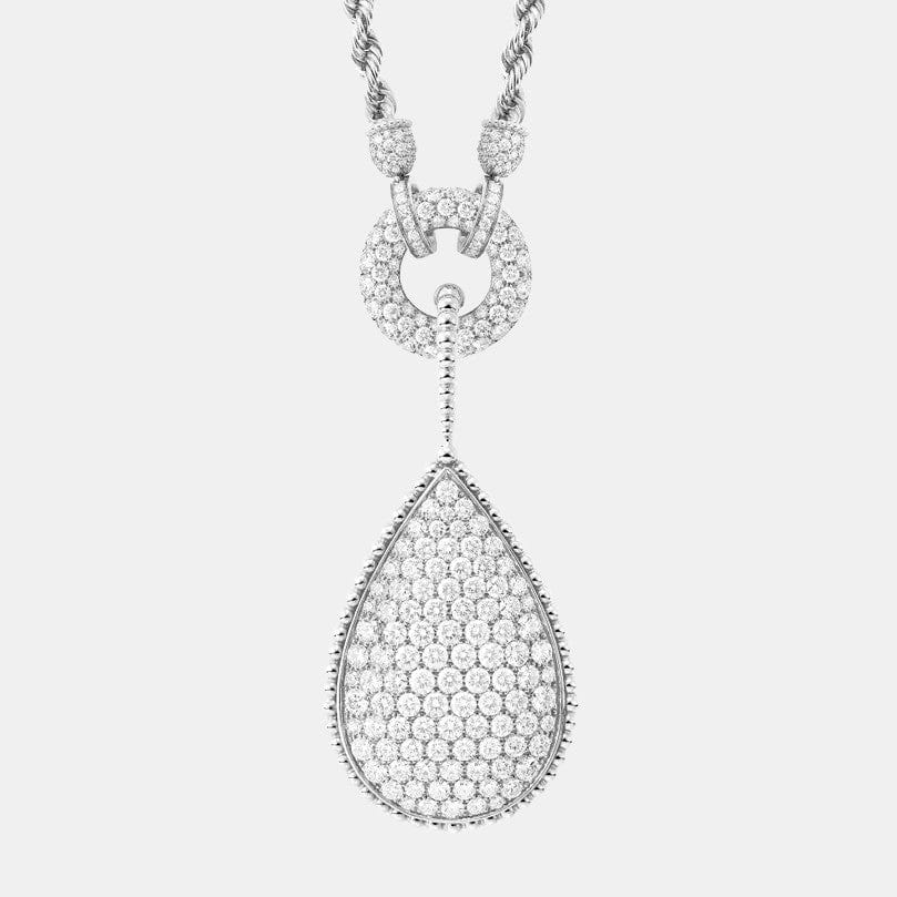Collier Serpent Bohème Motif XXL Or blanc Diamant 24.93ct