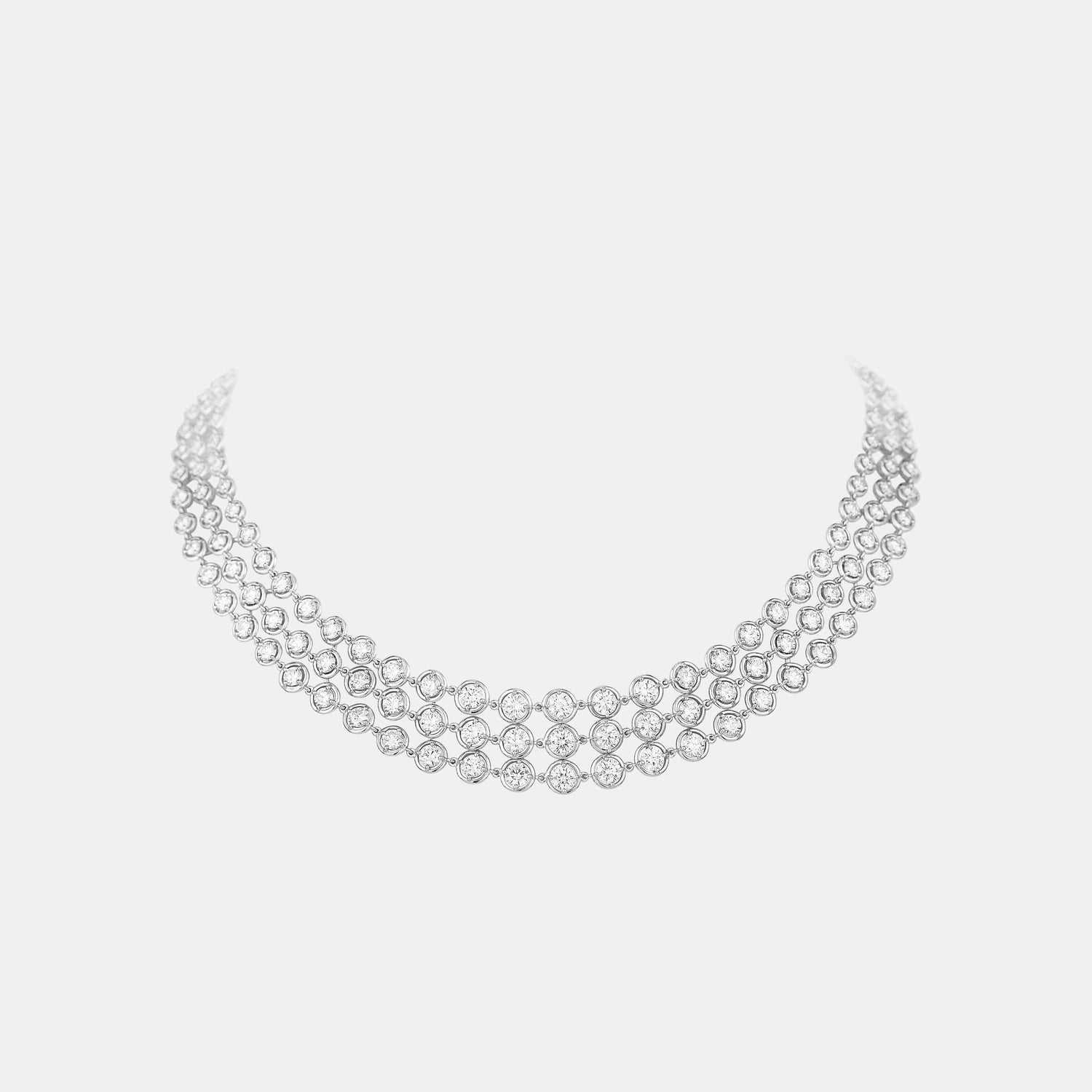 Collier Palmyre Or blanc Diamant 17.89ct
