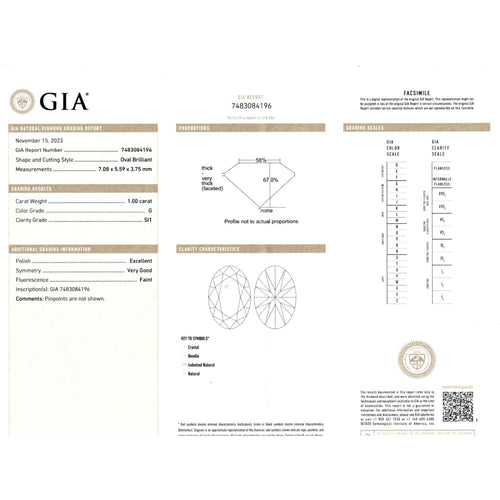 Bague 50 Bague solitaire en or blanc 750 avec diamant ovale 1 ct 58 Facettes 35329