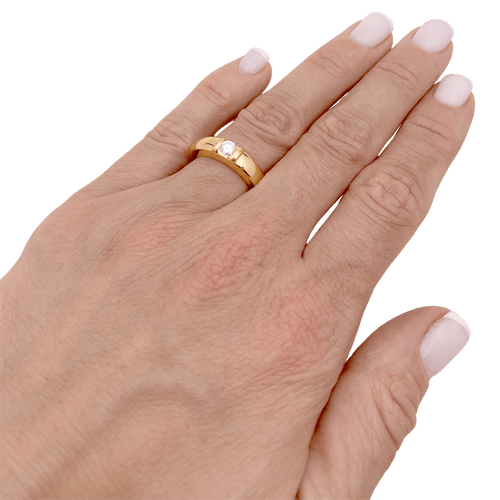 Bague 51 Chaumet Gioia - Bague jonc en or jaune et diamant 58 Facettes 34585