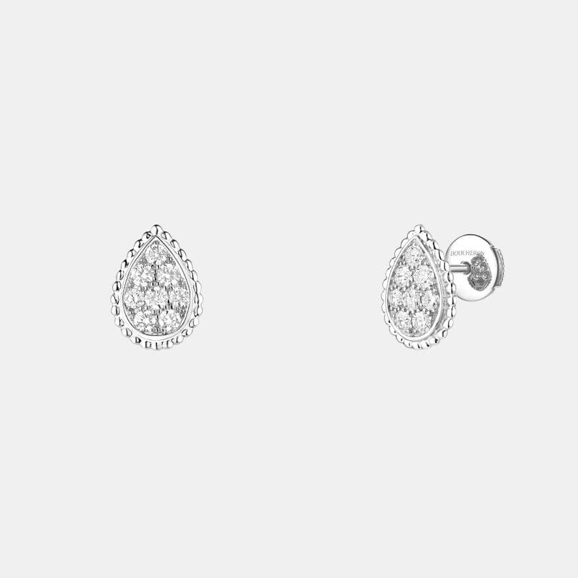 Boucles d'oreilles Serpent Bohème Or blanc S Motif, Diamant 0.64ct