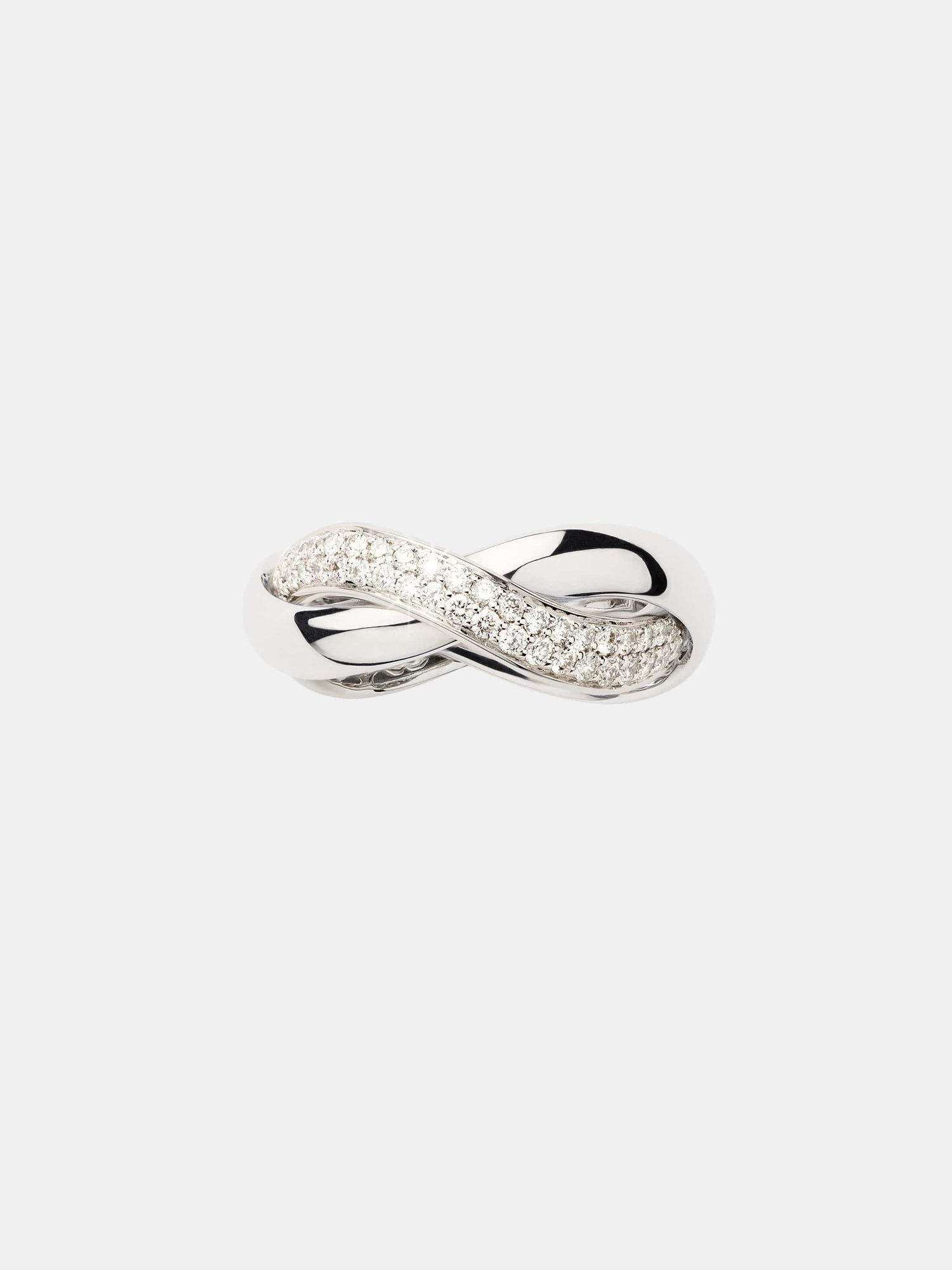 Bague Tresse Or blanc Diamant 0.4ct
