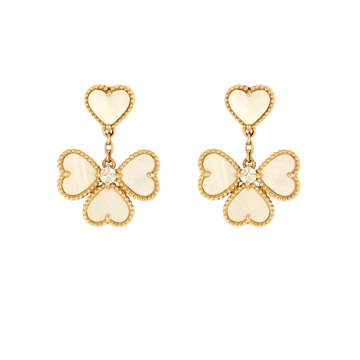 Boucles d'oreilles VAN CLEEF & ARPELS – Paire de pendants d’oreilles en or jaune 58 Facettes