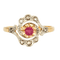 Bague 58 Bague Tourbillon - Rubis synthétique et diamants 58 Facettes DV0608-1