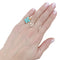 Bague 51 Chaumet Hortensia Eden - Bague ouverte en or rose, diamants et turquoises 58 Facettes 35031