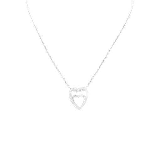 Collier Cartier Cœurs - Collier en or blanc et diamants 58 Facettes 34760