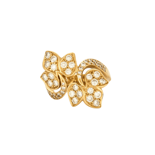 Bague 51 OJ PERRIN - Bague en or jaune diamants 58 Facettes