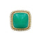 Bague 53 Fred Pain de sucre - Bague en or jaune 750, chrysoprase et diamants 58 Facettes 35047