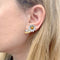 Boucles d'oreilles Fleur - Boucles d'oreilles en or jaune, platine et diamants 58 Facettes 35253
