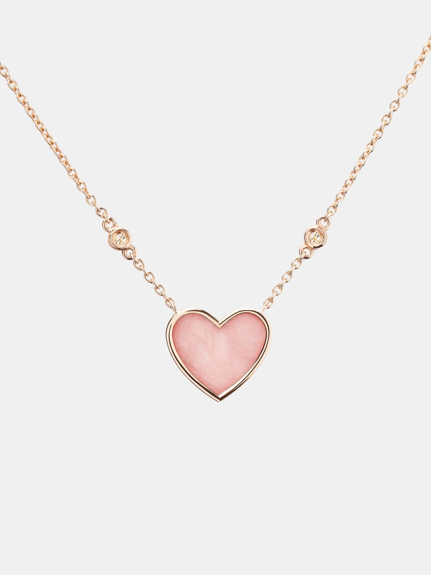 Collier L'Attrape-Coeur Or rose Opale