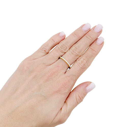 Bague 58 Tiffany & Co Soleste - Alliance tour complet en or jaune et diamants 58 Facettes 34023