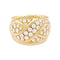 Bague 54 Bague bandeau pavée de diamants en or jaune 750 58 Facettes 33884