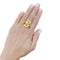 Bague 56 Lalaounis Mesopotamia - Bague croisée en or jaune 916 martelé 58 Facettes 34908