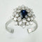 Ring 56,5. Ring i 14K vitt guld med safir 0,60 ct och diamanter 58 Facettes 2189