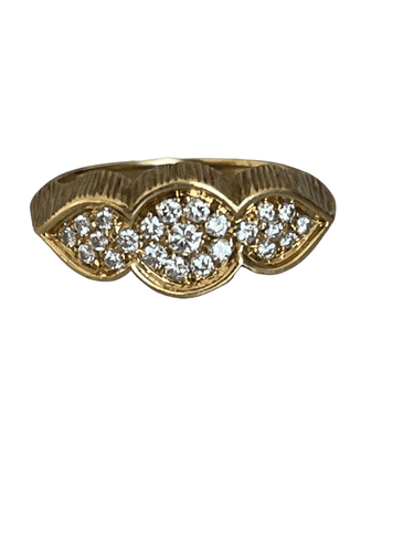 Bague 55 Bague or jaune diamants 58 Facettes 5705