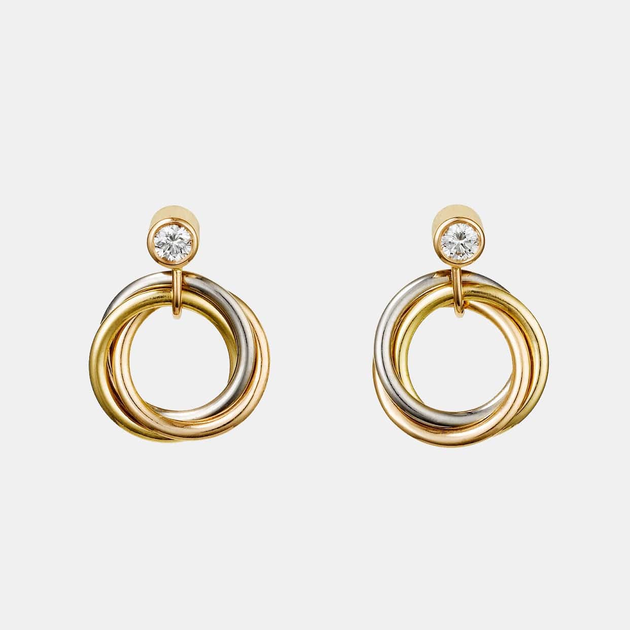 Boucles d'oreilles Trinity Or Diamant