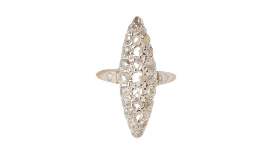 Bague 51 Bague Marquise 2 Ors Diamants 58 Facettes 32597