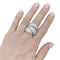 Bague 55 Bague cocktail pavée de diamants en or blanc 750 58 Facettes 35185