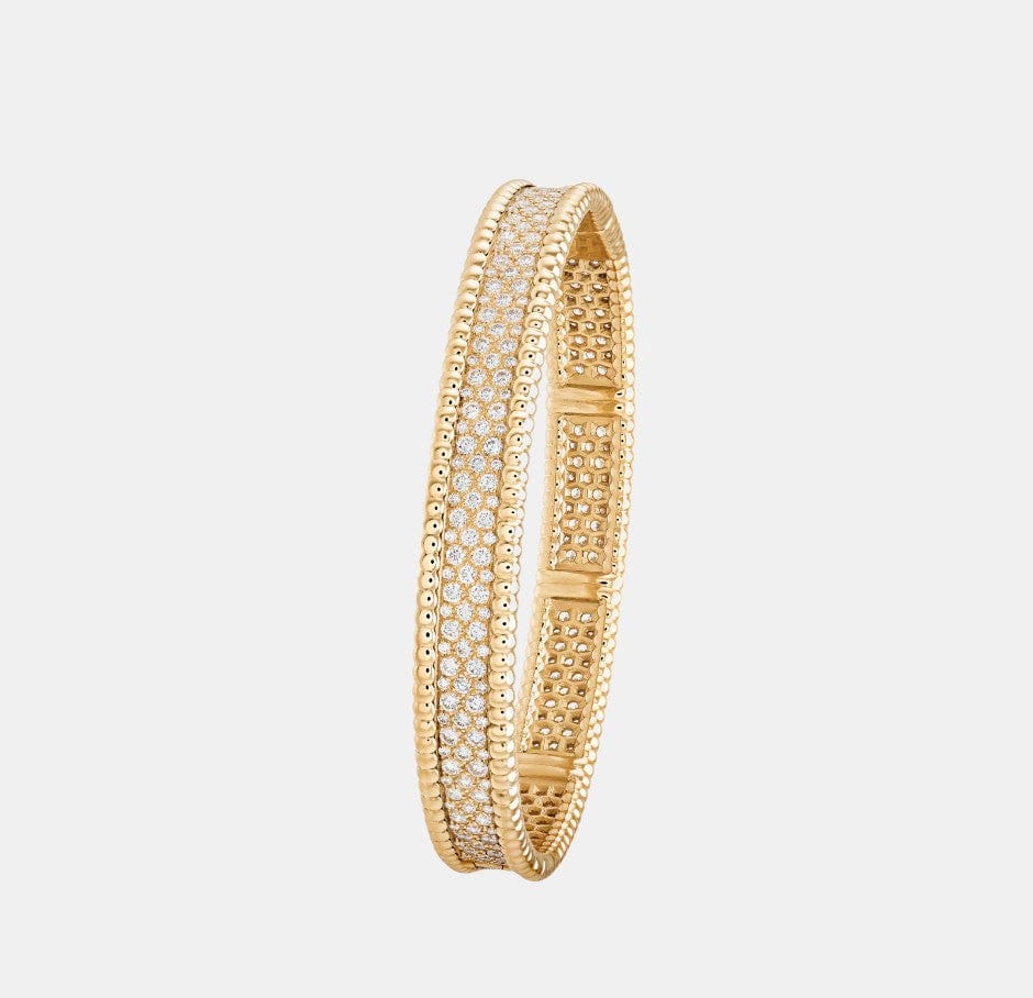 Bracelet Perlée Or jaune Diamant 3.11ct