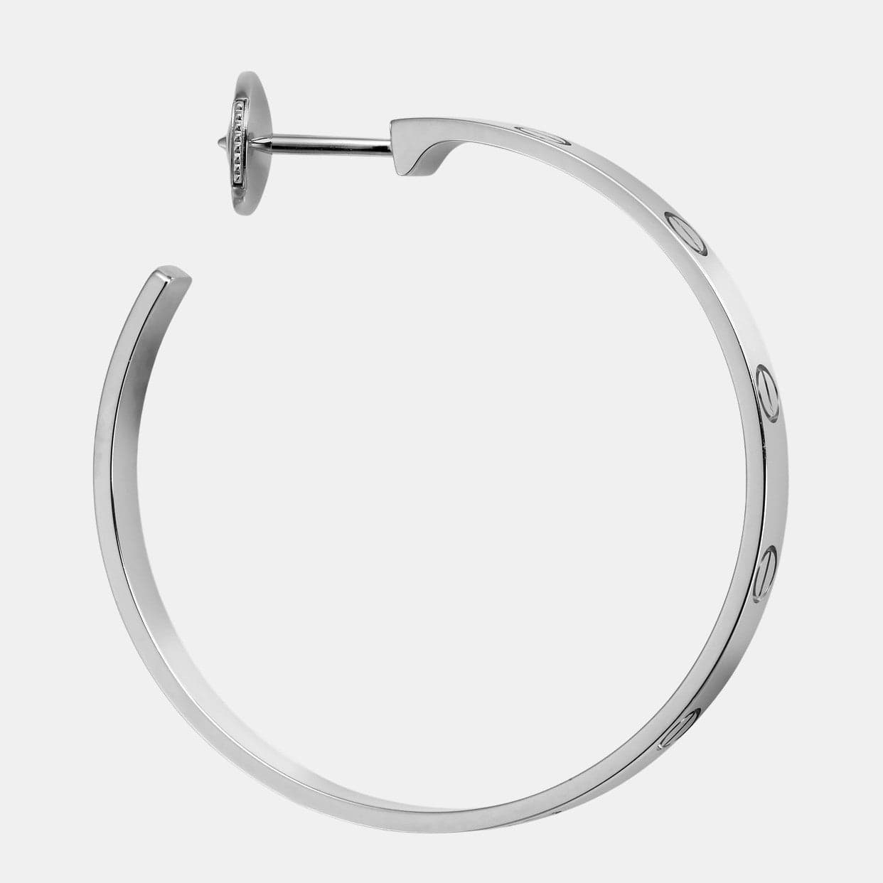 Boucles d'oreilles Love Or blanc 