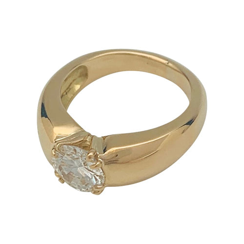 Bague 52 Bague jonc en or jaune 18 carats et diamant 58 Facettes 32198
