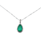 Collier Collier Or gris pendentif goutte Emeraude et Diamants 58 Facettes 240 539