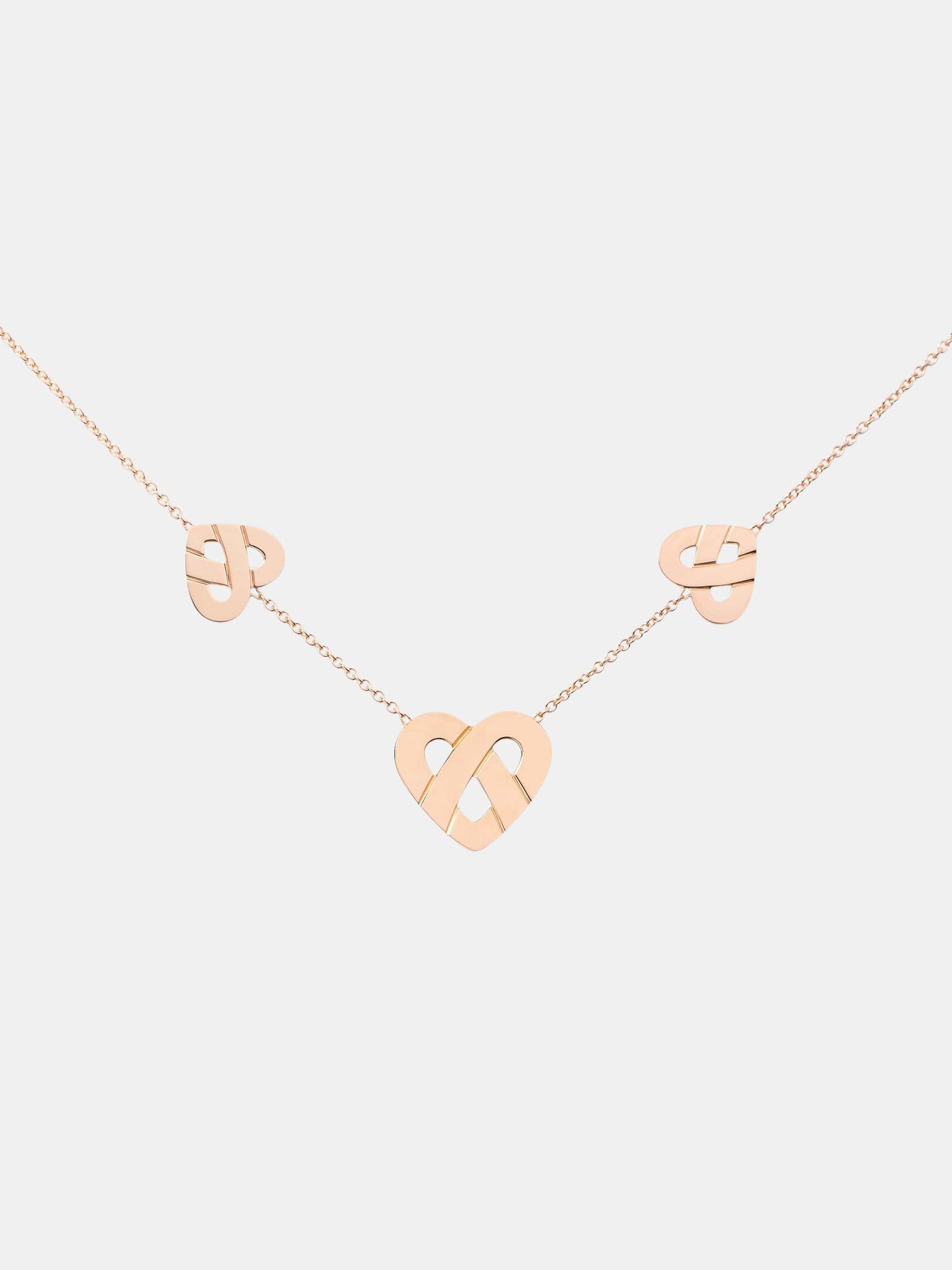 Collier Coeur Entrelacé Or rose 