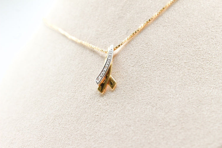 Pendentif Pendentif ruban bicolore 58 Facettes 240568