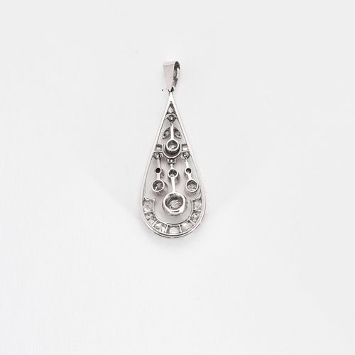 Pendentif Pendentif ancien or blanc diamants 58 Facettes