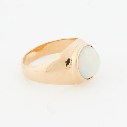 Bague 59 Bague Or Jaune - Opale Ronde 58 Facettes RÉF 9004/19