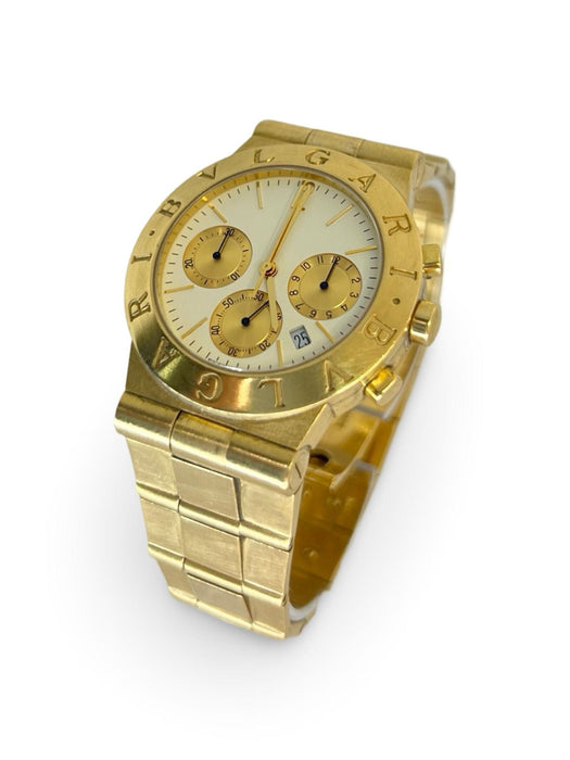 Montre BULGARI - Diagono Chronograph or jaune 58 Facettes