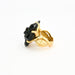 Bague 56 CHANEL - Bague Camélia or jaune onyx 58 Facettes 120