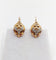 Boucles d'oreilles Dormeuses art déco en or rose 18k et pierres blanches (circa 1940) 58 Facettes A06470