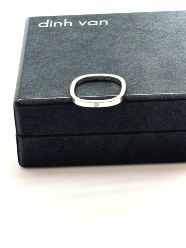 Bague 51 DINH VAN - Bague CUBE or blanc diamant 58 Facettes M9046