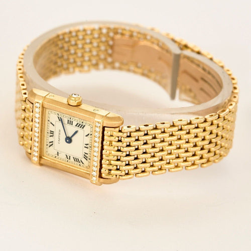 Montre CARTIER - Tank Chinoise - Montre or jaune et diamants 58 Facettes LBV3