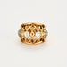 Bague 54 BAGUE RETRO OR JAUNE ET DIAMANTS 58 Facettes M8775