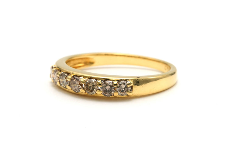Bague 56 Bague contemporaine or jaune sertie de diamants (+-0.47ct) 58 Facettes 22544