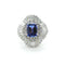 Bague 56 Bague Jupe Or blanc - Tanzanite et Diamants - Année 70 58 Facettes 1.0002595/1