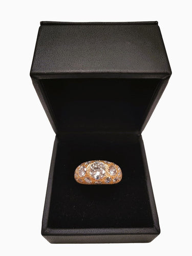 Bague 56 Bague boule diamant solitaire avec pavage 58 Facettes Bag.Boule.3ct