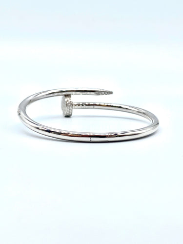 Bracelet Bracelet Juste un Clou semi pavé en or blanc et diamants 58 Facettes D/91225