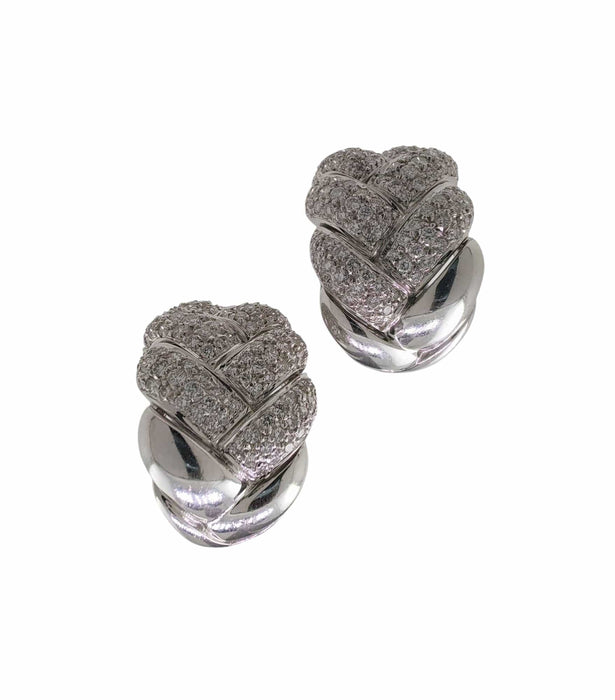 Boucles d'oreilles DAMIANI - Boucles d'oreilles en or et diamants signés 58 Facettes