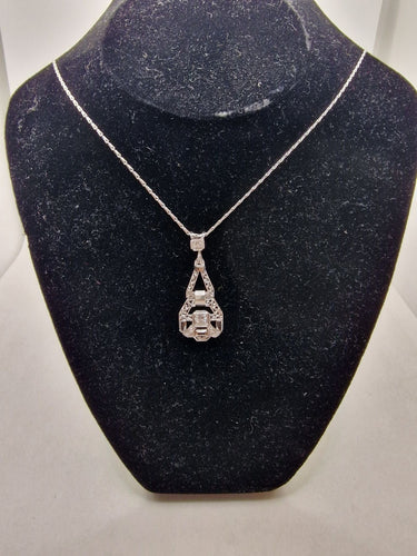 Pendentif Pendentif ancien en platine et or des années 1935 58 Facettes