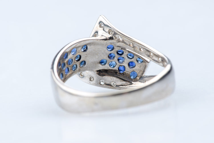 Bague 54 Bague or jaune, saphirs et diamants – 0,48 ct de saphir & 0,22 ct de diamant 58 Facettes BG41200111-107