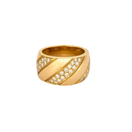 Bague 52 Bague jonc or jaune et diamants 58 Facettes CRE0041X2