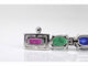 Bracelet Bracelet tennis en or blanc avec diamants, saphir, rubis et émeraude 58 Facettes 2068