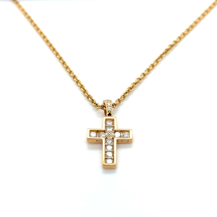 Pendentif Cartier - Pendentif Croix avec diamants 58 Facettes 1.0000392/1