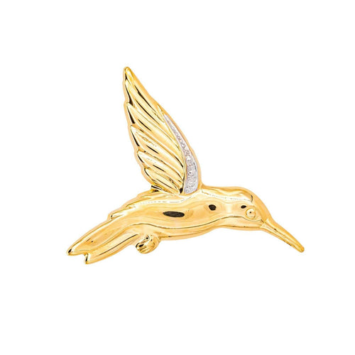 Broche Colibri Or jaune, Or blanc 58 Facettes 4479034CN