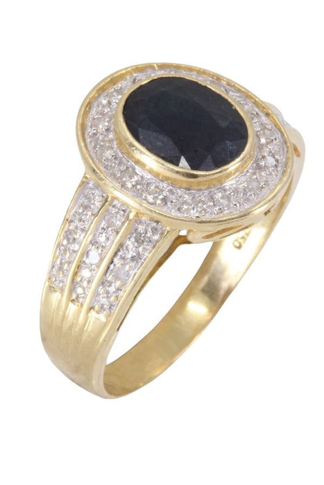 2 gold ring, sapphire, diamonds