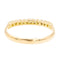 Half Ring Wedding band Yellow Gold Diamond 