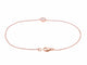 Bracelet Bracelet en or rose avec diamant 0,10 carat 58 Facettes 2237